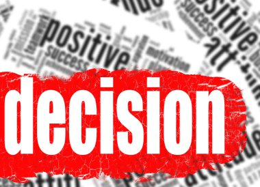 Word cloud decision business sucess concept