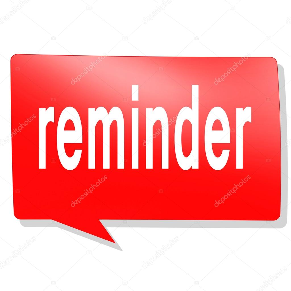 Reminder word on red speech bubble — Stock Photo © tang90246 82810856