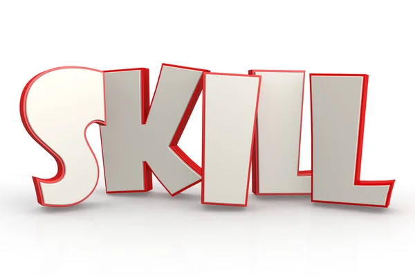 Skill word on white background — Stock Photo, Image