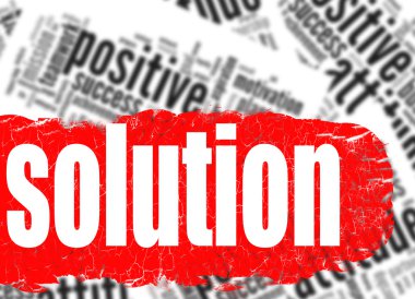 Word bulut çözüm iş başarı kavramı