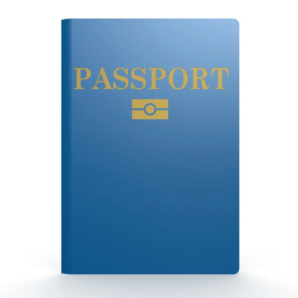 Livro passaporte azul — Fotografia de Stock