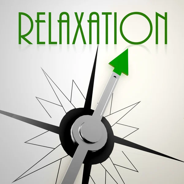 Relaxace na zelený kompas — Stock fotografie