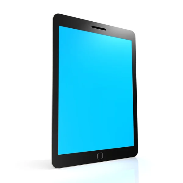 Stand tablet with blue screen — Stock Photo, Image