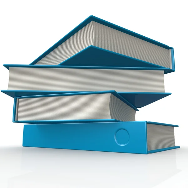 Stapel blue boeken — Stockfoto