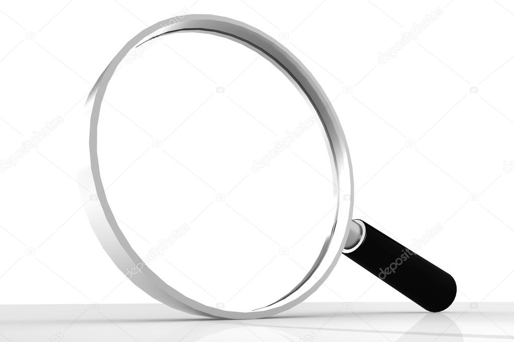 Magnifying glass isolated with white background