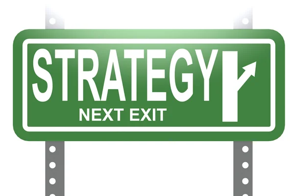 Strategy  green sign board isolated — Stock Photo, Image