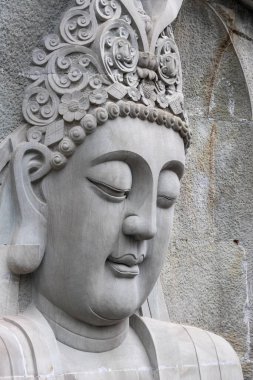 Chongqing, Çin 'deki huzurlu Buda heykeli.