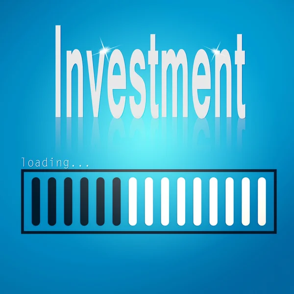 Investment blue loading bar — Zdjęcie stockowe