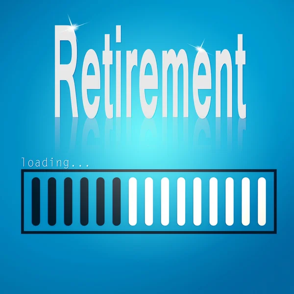 Retirement blue loading bar — Stockfoto