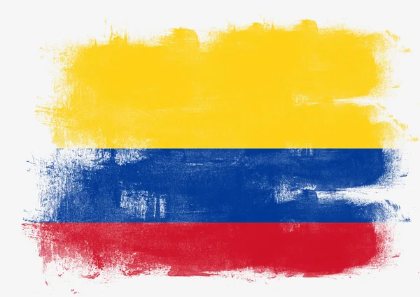 Bandera de Colombia pintado con pincel —  Fotos de Stock