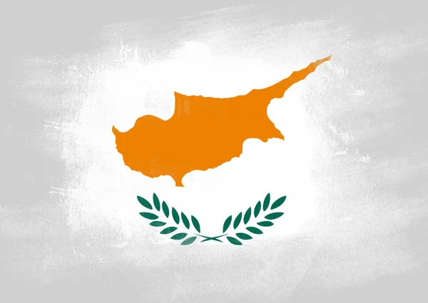 Flag of Cyprus painted with brush — Stock Photo, Image