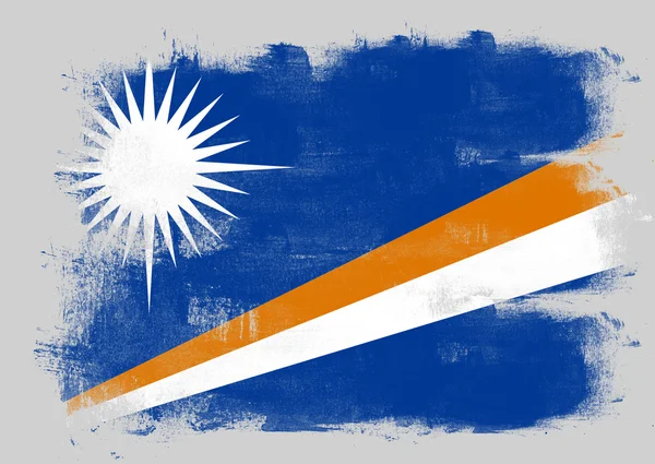 Flaga Wysp Marshalla malowane pędzlem — Zdjęcie stockowe
