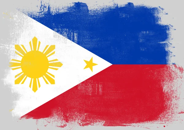 Flag of Philippines painted with brush — Stock Photo, Image