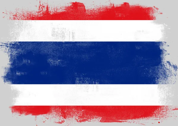 Bendera Thailand dicat dengan kuas — Stok Foto