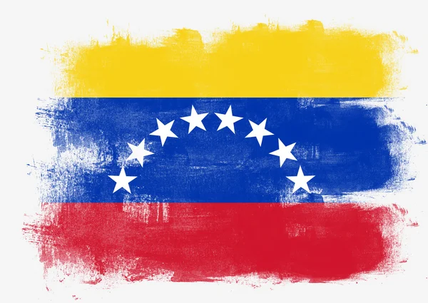 Bandeira da Venezuela pintada com pincel — Fotografia de Stock