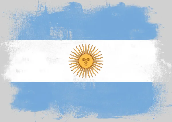 Bandera de Argentina pintada con pincel — Foto de Stock