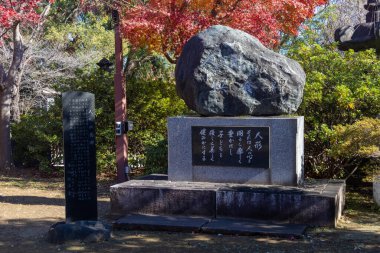 Tokyo, Japonya - 18 Aralık 2025 Ueno Park, Tokyo 'daki Bebek Anıtı. Ruhların eski bebeklerde yaşadığına inanılır.