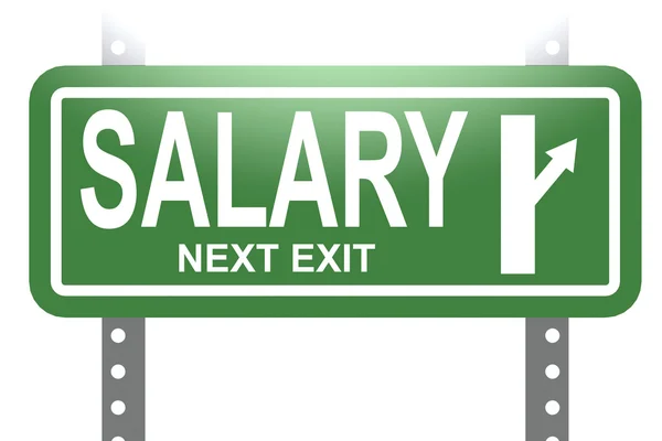 Salary green sign board isolated — Stock Photo, Image