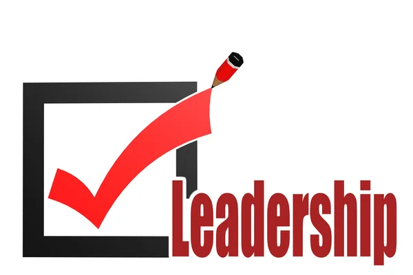 Contrassegna con la parola leadership — Foto Stock