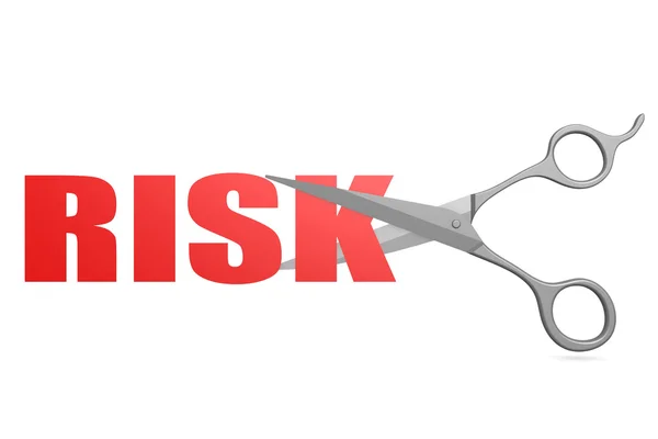 Cut risk isolated — Stock Photo, Image