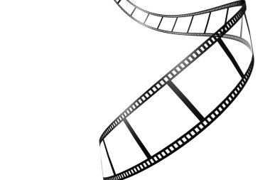 İzole siyah film şeridi