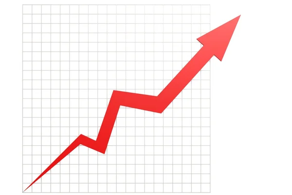 Gráfico rojo en tabla de gráficos —  Fotos de Stock