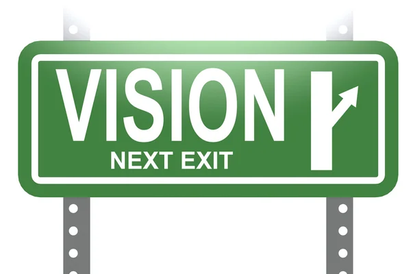 Vision green sign board isolated — Stock Photo, Image