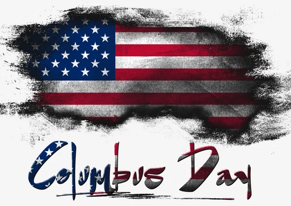 Σημαία των Ηνωμένων Πολιτειών, ΗΠΑ Columbus Day — Φωτογραφία Αρχείου