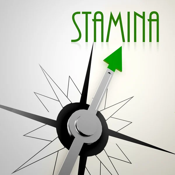 Stamina on green compass — Stock Photo, Image