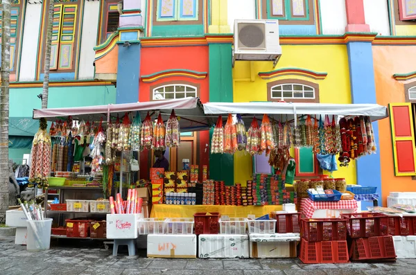La colorata casa di Tan Teng Niah nella Piccola India di Singapore — Foto Stock