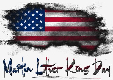 Flag of United States, USA Martin Luther King Day clipart