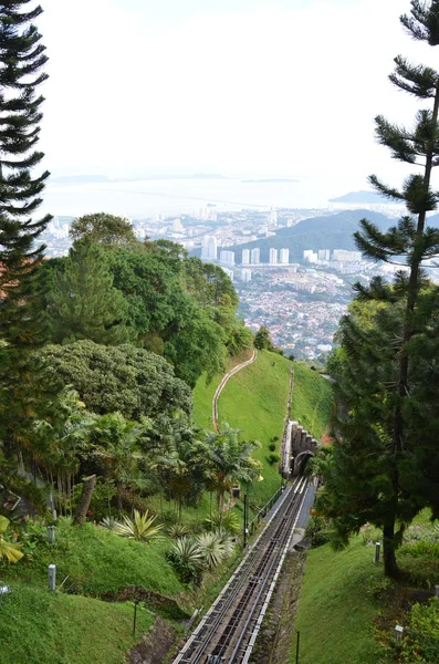 Tramwaj linii kolejowej na Hil Penang, Malezja. — Zdjęcie stockowe