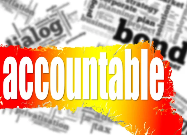 Word cloud with accountable word — Stock Photo, Image