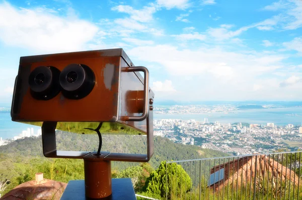 Färgglada teleskop viewer på Penang Hills — Stockfoto