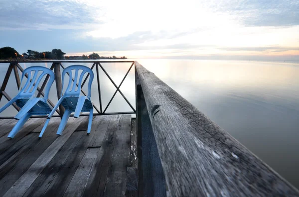 Tanjung Sepat milovník molo v ranním světle — Stock fotografie