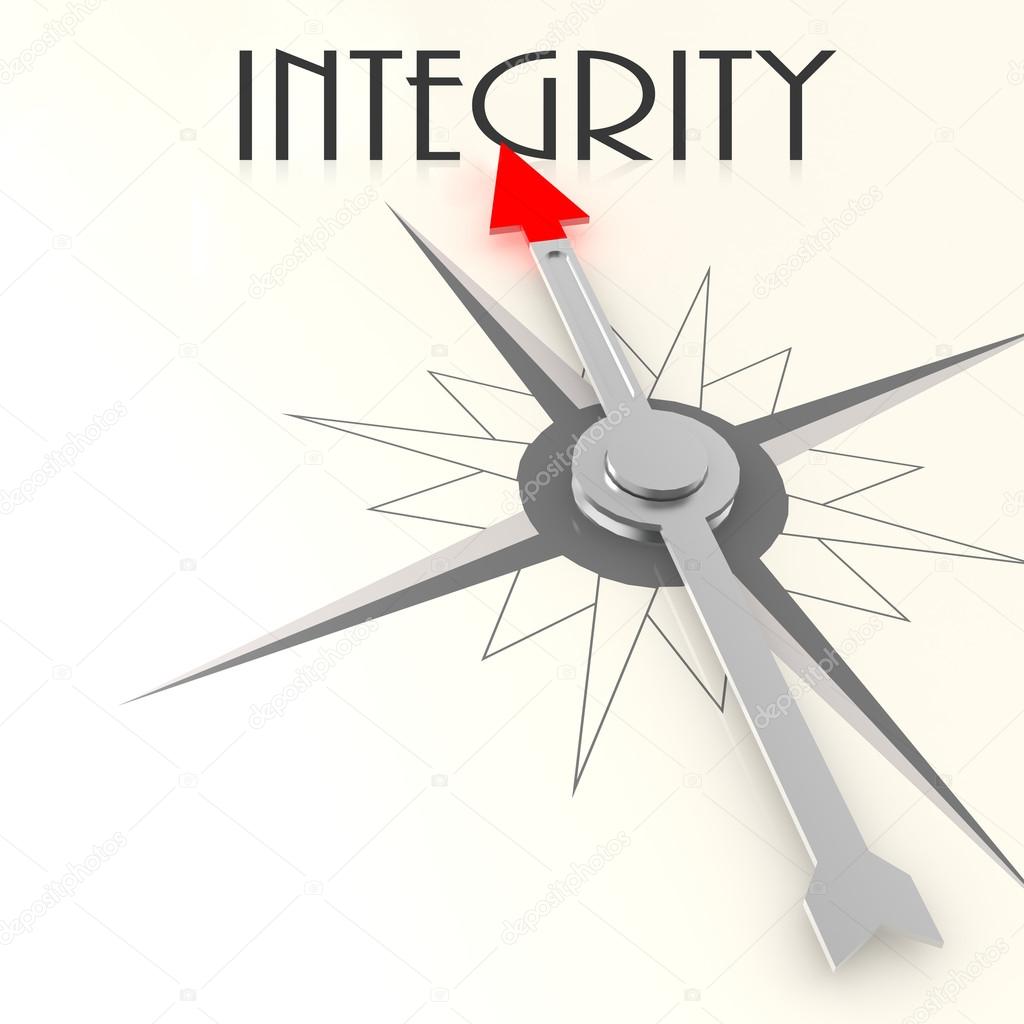 Compass with integrity word