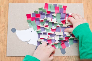 Kişisel Yapışkan Not Defteri Yapışkan Kirpi. Çocuğunuzu ofis temasına getirin.