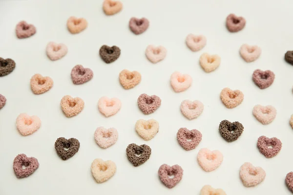 Heart Shape Breakfast Cereals Hand Made Natural Soy Wax Decoration — Stock Photo, Image