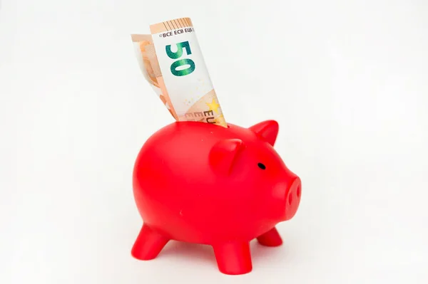 Paquet Euro Gros Plan Économiser Argent Garder Épargne Maison Finance — Photo