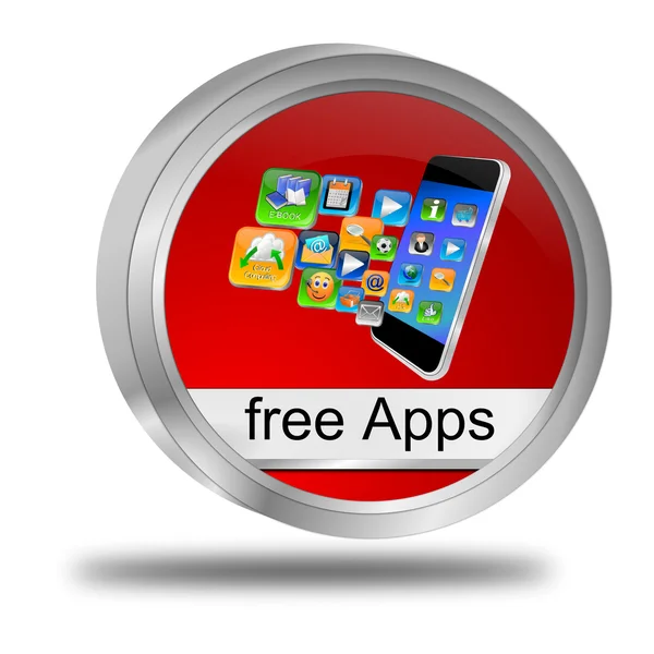 Free apps button — Stock Photo, Image