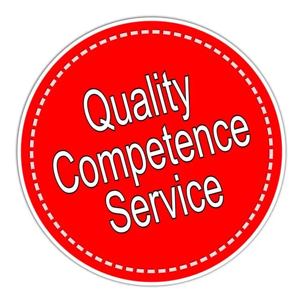 Наклейка Quality Competence Service — стоковое фото