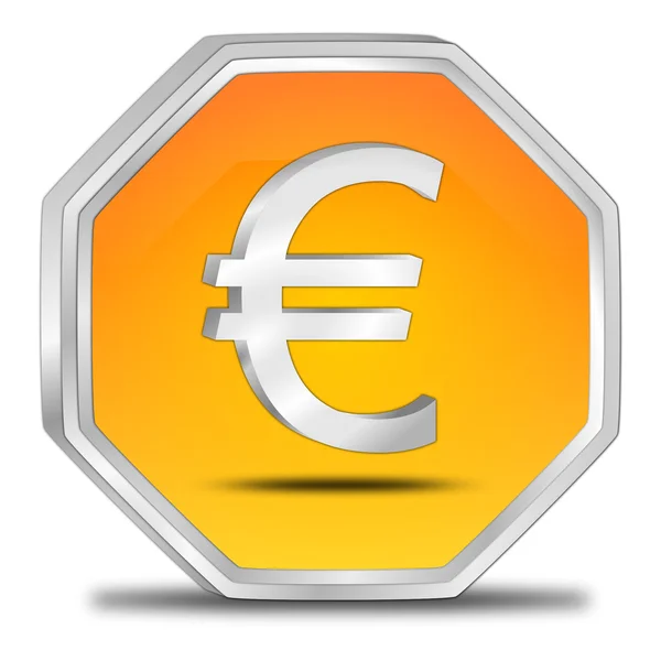 Button with Euro sign — Stock Photo, Image