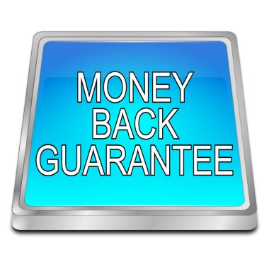 Paramı geri garanti düğme - 3d çizim