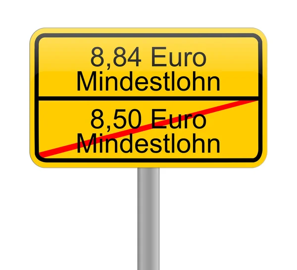 8,84 Euro Mindestlohn — Stockfoto