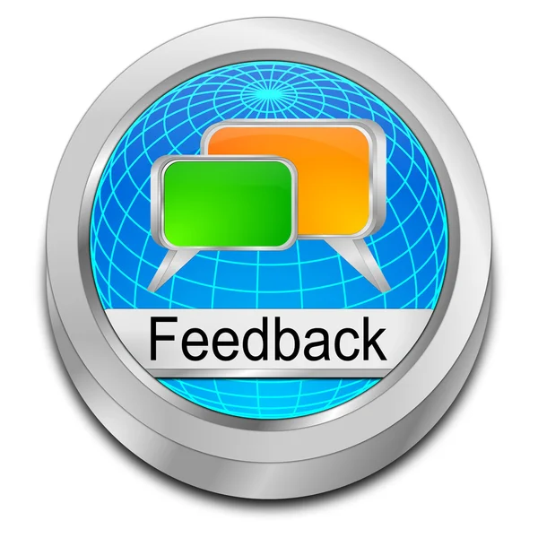 Pulsante di feedback - Illustrazione 3D — Foto Stock