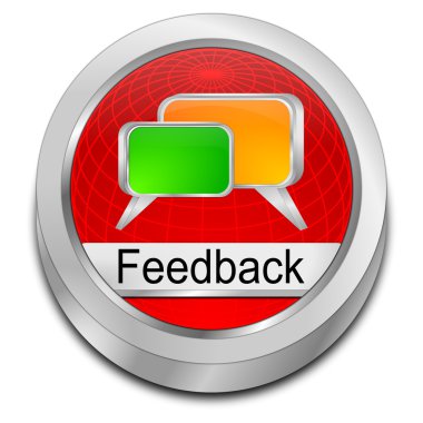 Geribildirim düğme - 3d çizim