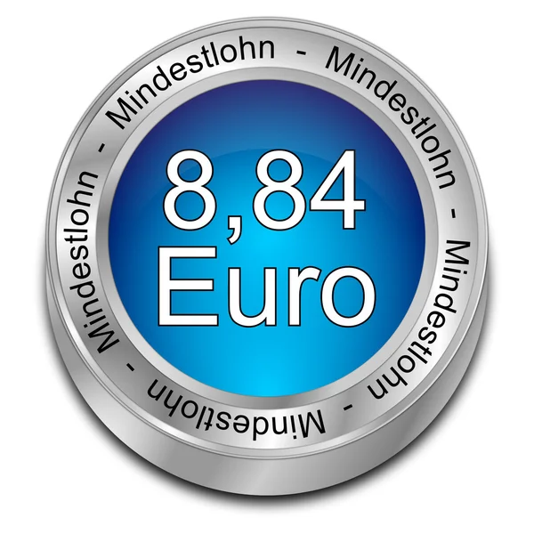 8,84 євро мінімальної заробітної плати - німецький 3d ілюстрації — стокове фото