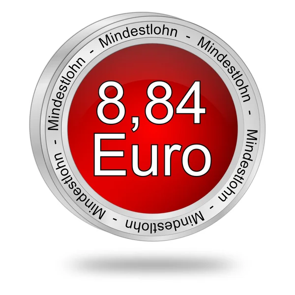 8,84 євро мінімальної заробітної плати - німецький 3d ілюстрації — стокове фото