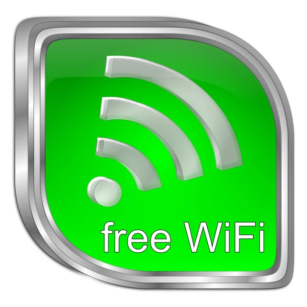 Gratis draadloos Wifi knop - 3d illustratie — Stockfoto