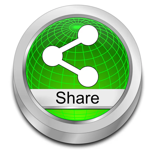 Share Button - 3D illustration — Stock Photo, Image